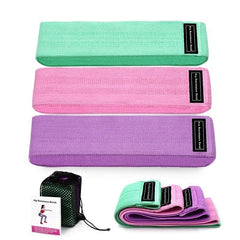 Set 3 Bandas Elásticas de Tela 🧘‍♀️ | Resistencia Alta, Media y Baja para Entrenamiento en Casa
